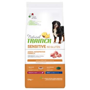 tests-Natural Trainer Sensitive No Gluten Adult Medium/Maxi mit Schwein-Bild