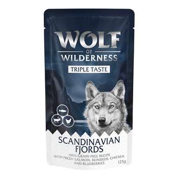 tests-Wolf of Wilderness Adult Triple Taste Scandinavian Fjords - Lachs, Rentier, Huhn-Bild