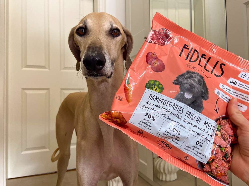Wie gut ist Futter von FIDELIS? FIDELIS Frische Menü Rind mit Süßkartoffel, Brokkoli und Apfel im Dogorama Futtertest