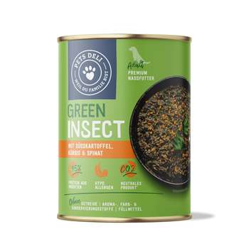 tests-Pets Deli "Green Insect" Süßkartoffel mit Kürbis und Spinat-Bild