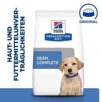 tests-Hills Hill's Prescription Diet Puppy Derm Complete Reis und Ei-Bild