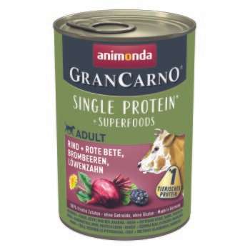 tests-Animonda GranCarno Single Protein Superfoods Rind & Rote Bete, Brombeeren, Löwenzahn-Bild