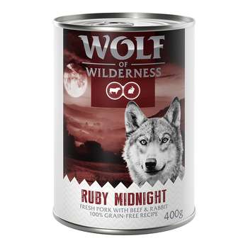 tests-Wolf of Wilderness Adult - mit frischem rotem Fleisch Ruby Midnight: Schwein, Rind und Kaninchen-Bild