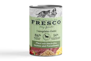 tests-FRESCO CompleteMenü Pferd mit Steckrübe Quinoa und Preiselbeeren-Bild