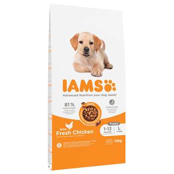 tests-IAMS for Vitality Dog Puppy & Junior Large Huhn-Bild