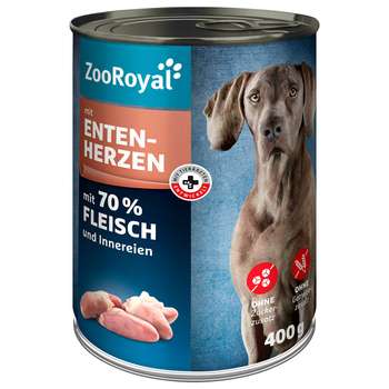 tests-ZooRoyal Hunde-Nassfutter mit Entenherzen-Bild