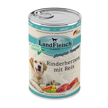 tests-LandFleisch Dog Classic Rinderherzen mit Reis-Bild