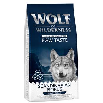 tests-Wolf of Wilderness Scandinavian Fjords Rentier, Huhn & Lachs - getreidefrei - MINI-Bild