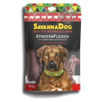 tests-SavannaDog Streifenfleisch vom südafrikanischen Strauß-Bild