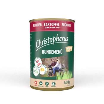 tests-Christopherus Hundemenü mit Rentier, Kartoffel und Zucchini-Bild