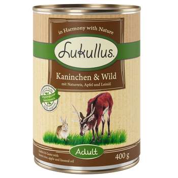 tests-Lukullus  Naturkost - Kaninchen, Wild, Naturreis, Apfel, Leinöl-Bild