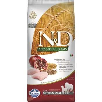 tests-Farmina N&D Dog ANCESTRAL GRAIN Adult Medium/Maxi Huhn, Dinkel und Granatapfel-Bild