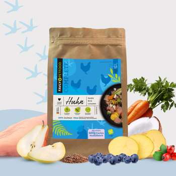 tests-FAVLY Petfood Trockenfutter Huhn mit Karotte, Birne & Leinsamen-Bild