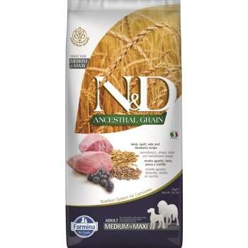 tests-Farmina N&D Dog ANCESTRAL GRAIN Adult Medium/Maxi Lamm, Dinkel und Heidelbeere-Bild