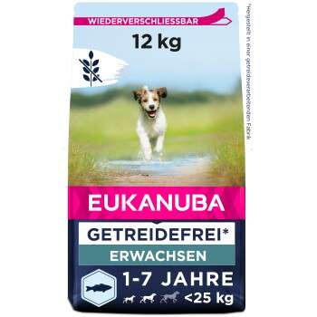 tests-EUKANUBA getreidefrei mit Fisch für kleine und mittelgroße Rassen-Bild