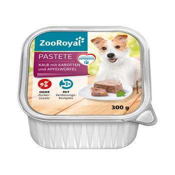 tests-ZooRoyal Pastete Kalb mit Karotten und Apfel-Bild