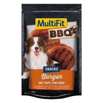 tests-MultiFit BBQ-Snack Burger, Burger with duck & cheese-Bild