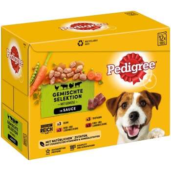 tests-Pedigree Multipack Portionsbeutel Gemischte Selektion in Sauce-Bild