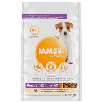 tests-IAMS for Vitality Dog Puppy & Junior Small / Medium Huhn-Bild