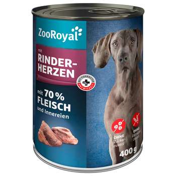 tests-ZooRoyal Hunde-Nassfutter mit Rinderherzen-Bild