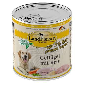 tests-LandFleisch Dog Classic Geflügel mit Reis-Bild