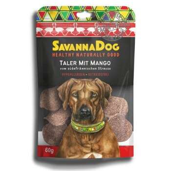 tests-SavannaDog vom südafrikanischen Strauß Taler mit Mango-Bild