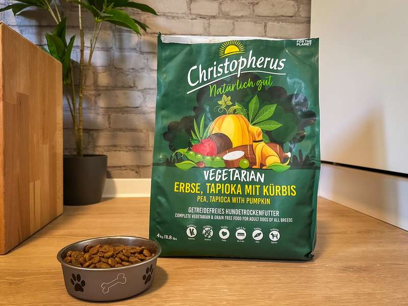 Futtersack des Trockenfutters Christopherus Vegetarian 