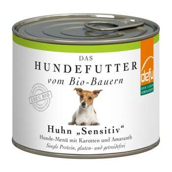 tests-Defu Hunde-Menü sensitiv Huhn-Bild