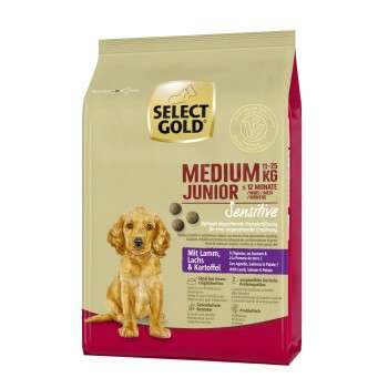 tests-SELECT GOLD Sensitive Medium Junior Lamm/Lachs/Kartoffel-Bild