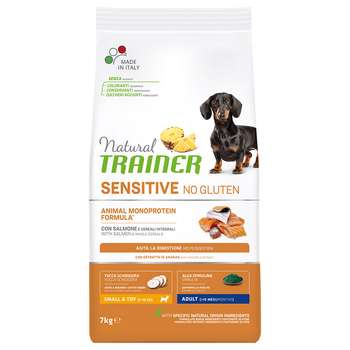 tests-Natural Trainer Sensitive No Gluten Adult Small mit Lachs-Bild