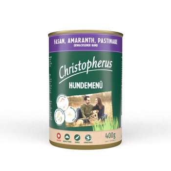 tests-Christopherus Hundemenü mit Fasan, Amaranth und Pastinake-Bild