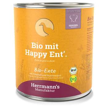 tests-Herrmann's Manufaktur Bio-Menü Sensitive - Bio-Ente mit Bio-Fenchel und Bio-Buchweizen-Bild