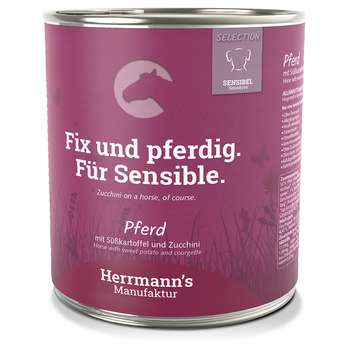 tests-Herrmann's Manufaktur Bio-Menü Sensitive - Pferd mit Bio-Süßkartoffel und Bio-Zucchini-Bild