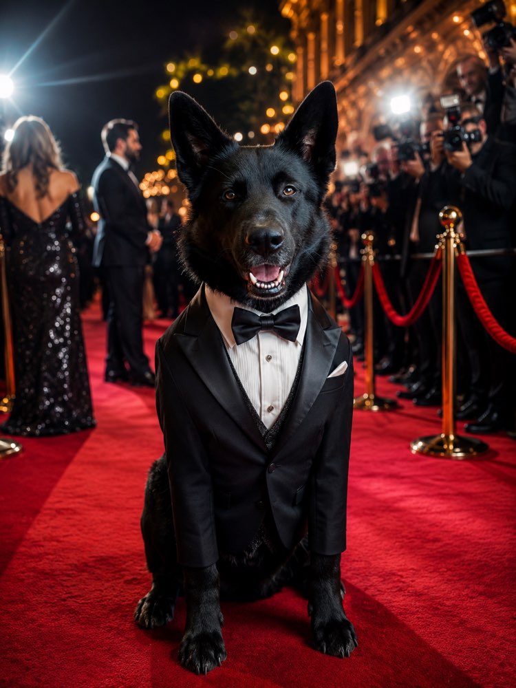 Ki hunde Gala dresscode:dchick mit Ki Banner