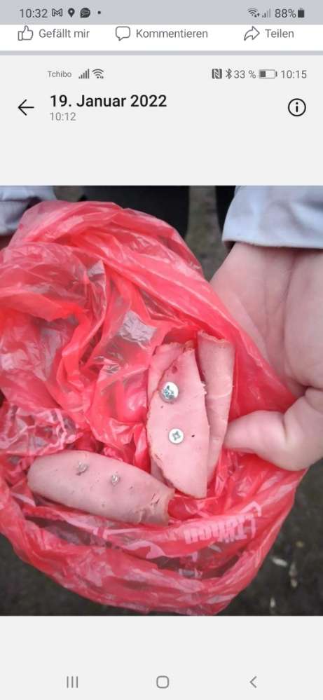 Giftköder-Wurstscheiben mit Schrauben gespickt-Profilbild