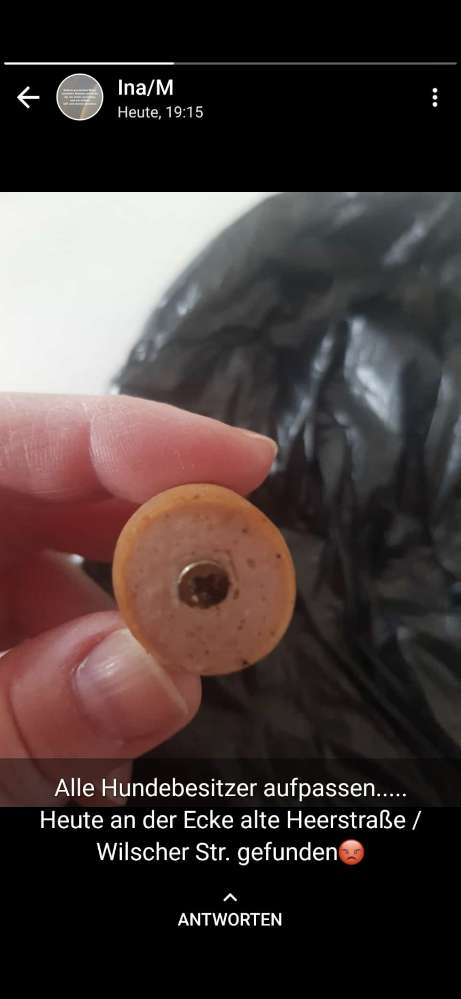 Giftköder-Wurst mit Schrauben-Profilbild