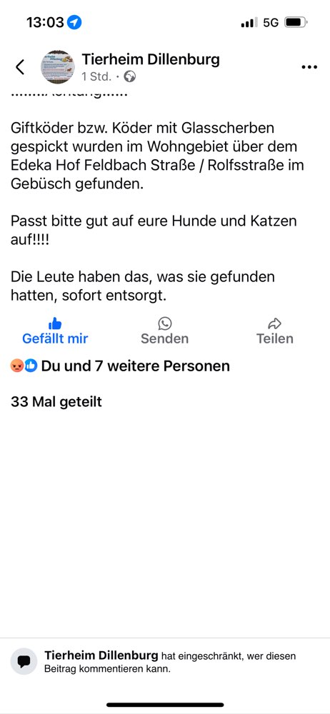 Giftköder-Giftköder/ Essen mit Glasscherben! Foto!-Profilbild