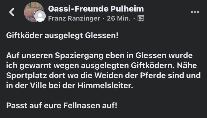 Giftköder-Vermutlich Giftköder ausgelegt!-Profilbild