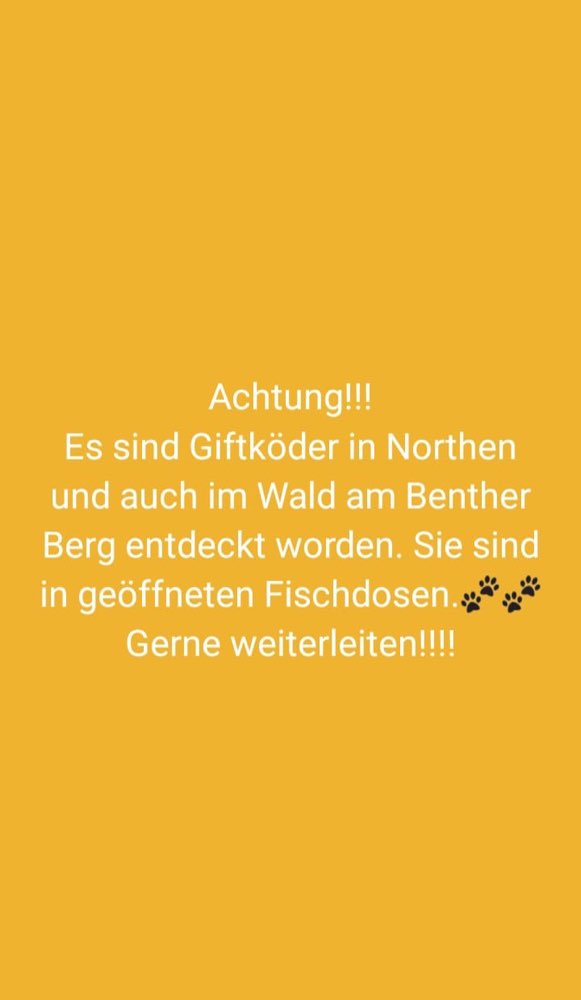 Giftköder-Giftköder in Northen und am Benther Berg-Profilbild