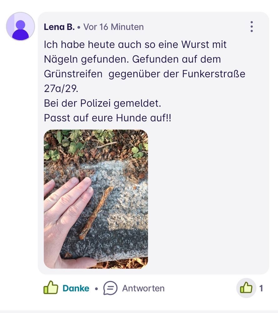 Giftköder-Wurst mit Nägeln-Profilbild