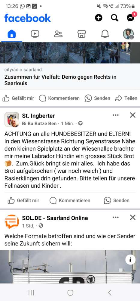 Giftköder-Brot mit Rasierklingen-Profilbild