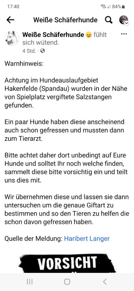 Giftköder-Vergiftete Salzstangen Nähe Spielplatz-Profilbild