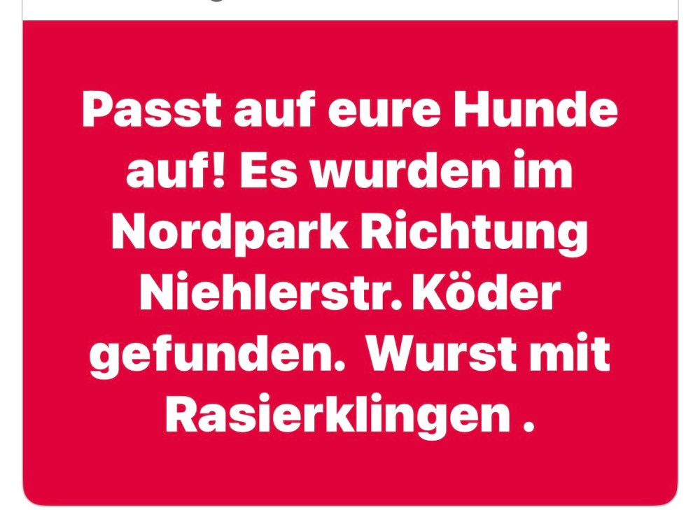 Giftköder-Wurst mit Rasierklingen-Profilbild