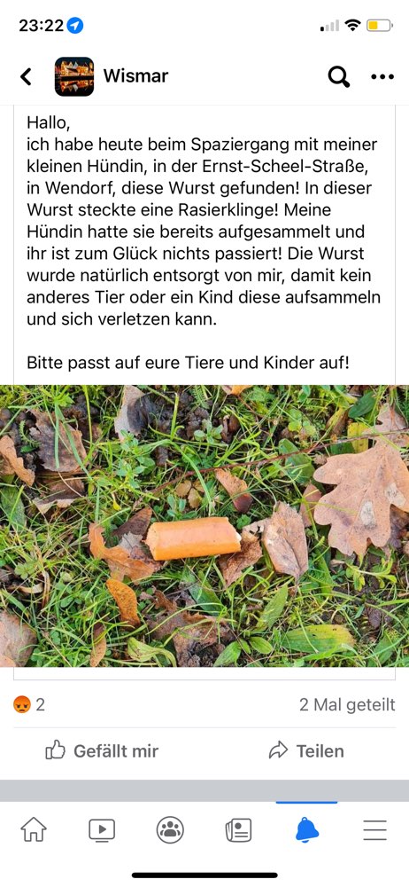 Giftköder-Rasierklingen in Wurst-Profilbild