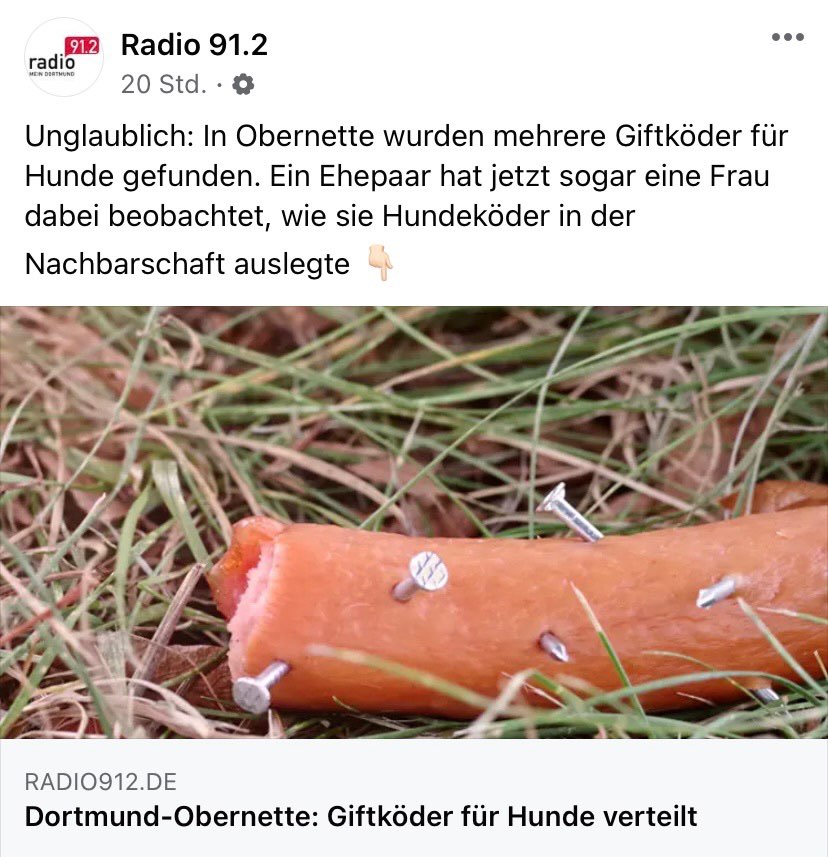 Giftköder-Wurst mit Nägeln-Profilbild