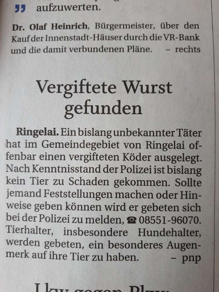 Giftköder-Vergiftete Wurst...-Profilbild