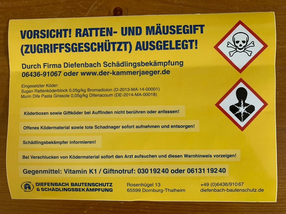 Giftköder-Ratten-/Mäusegift, Schadnagerfallen-Profilbild