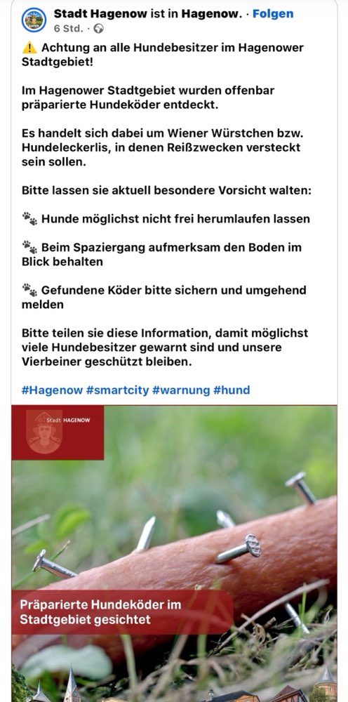 Giftköder-Giftköder gemeldet von der Stadt-Profilbild