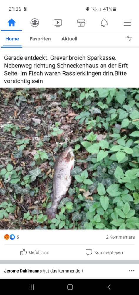 Giftköder-Fisch mit Rasierklingen-Profilbild