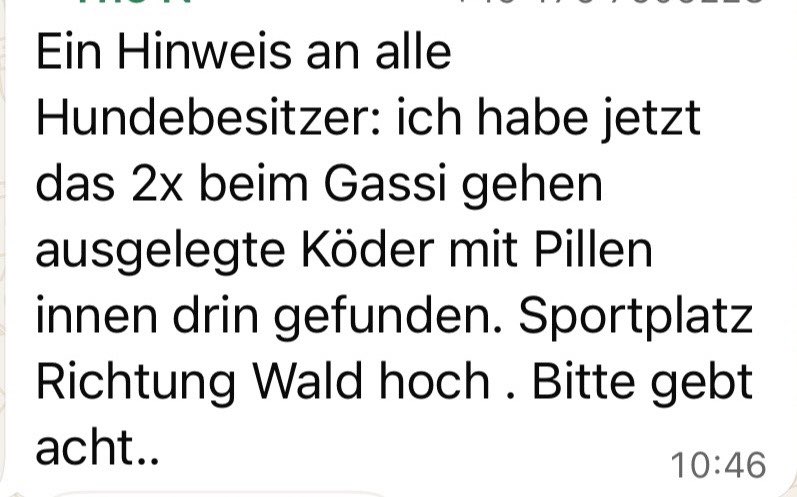 Giftköder-Giftköder vermutet, Sportplatz-Profilbild